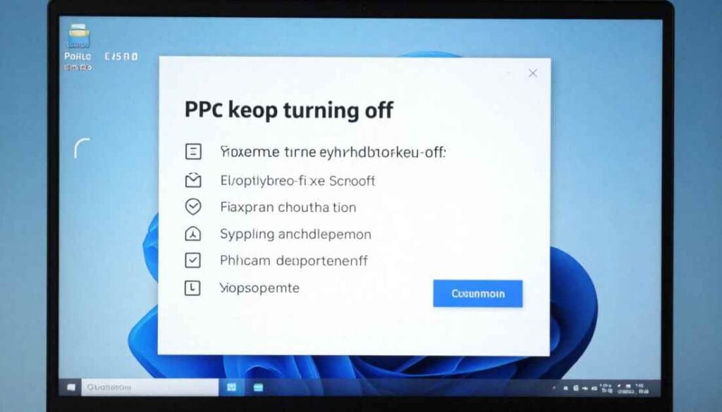 why does my pc keep turning off