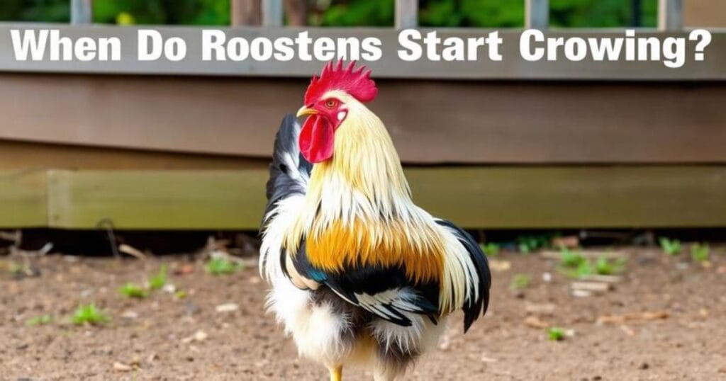 when do roosters start crowing