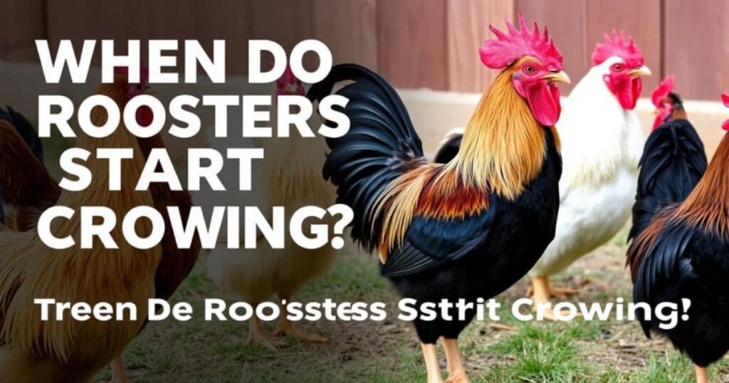 when do roosters start crowing